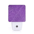 thumbnail image 1 of Honeii Glitter Purple Print LED Night Light with Light Sensor, Night Lights Plug Into Wall,Ideal for Bedrooms and Hallways-US, 1 of 7