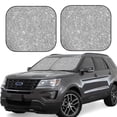 thumbnail image 1 of Honeii GlitterSilver Print Foldable Car Sun Shade for Windshield, 2-Piece UV Protection Shade, Protects Car Interior, Ideal for Cars, Trucks, SUVs-Small, 1 of 6