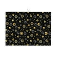 thumbnail image 1 of Honeii Gold Dog Paw Print Kitchen Drying Mat Coffee Bar Mat Hide Stain Coffee Maker Mat for Countertops Coffee Pot Dish Drying Mat, 1 of 7