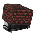 thumbnail image 1 of Honeii Gold Glitter Heart Print 4 slice Toaster Cover, Two Slice Toaster Dust-proof Cover For Kitchen Small Appliance and Fingerprint Protection, 1 of 7