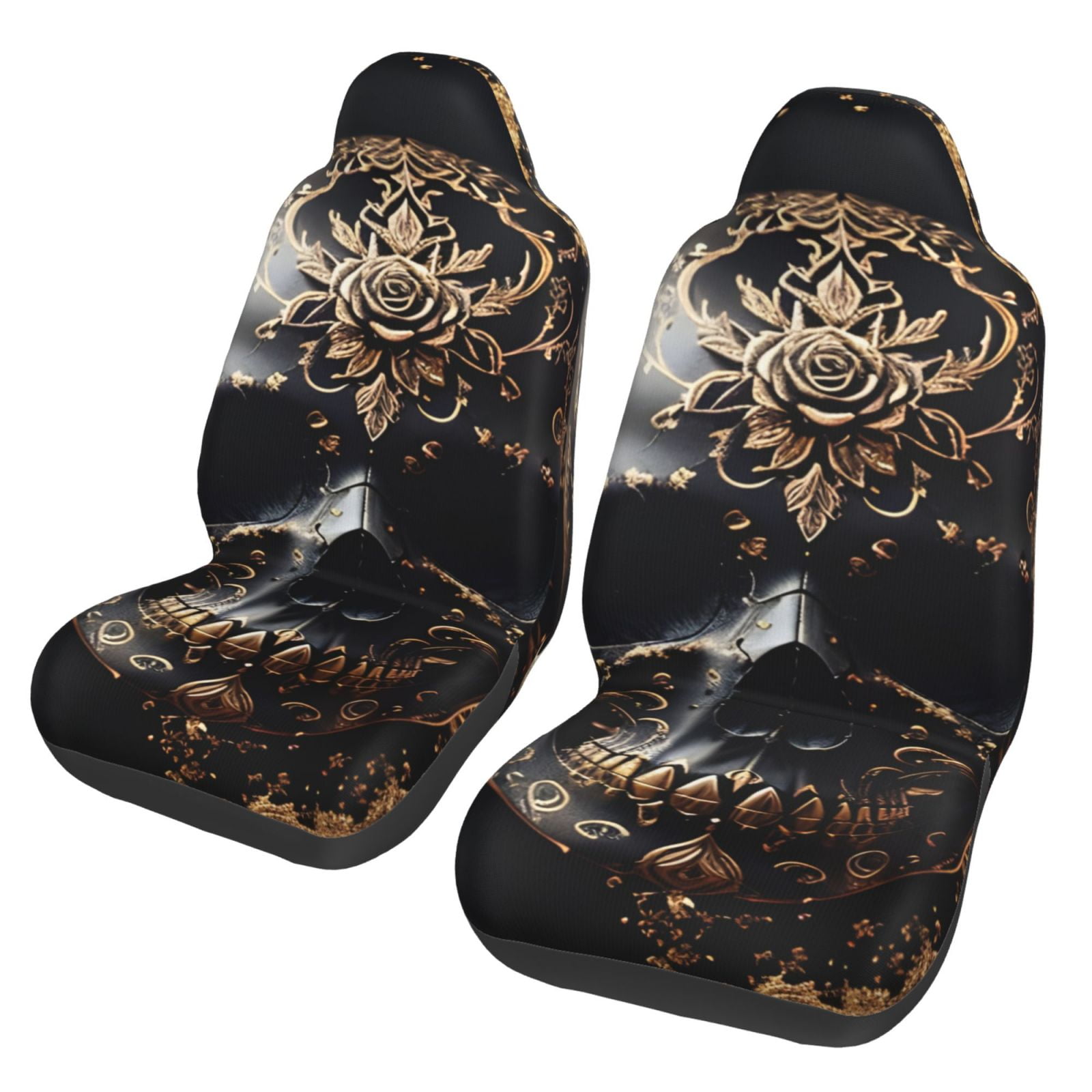 White Gold Marble Car Seat Covers