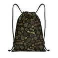 thumbnail image 1 of Honeii Gold Pinecone Merry Christmas Print Drawstring Backpack,Drawstring Bags String Backpack Gym Cinch Sack Backpack Sport Bag Draw-Medium, 1 of 6