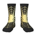 thumbnail image 1 of Honeii Gold Spider On The Web Print Children's Colorful Socks,Unisex Kids and Toddlers' Cushioned Sock,Kids Athletic Crew Socks,for Everyday Wear and Sports, 1 of 5