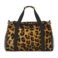 thumbnail image 1 of Honeii Golden Leopard Glitter Print Gym Bag,Carry on Weekender Overnight Bag, Travel Duffel Bags, Personal Item Travel Bag,Tote Bag,Workout Dance Bag, 1 of 7