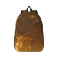 thumbnail image 1 of Honeii Golden Pig Cloud Fantasy Print Canvas College Laptop Backpack, Durable Rucksack Travel Notebook Bag School Backpack Book Bag for Men Women-Medium, 1 of 7