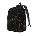 thumbnail image 1 of Honeii Golden Spider Web Print Canvas Backpack for School & Outdoor,Laptop Excursion Backpack,Notebook School Bookbag For Men Women,for Work, Travel, and Everyday Use-Small, 1 of 5