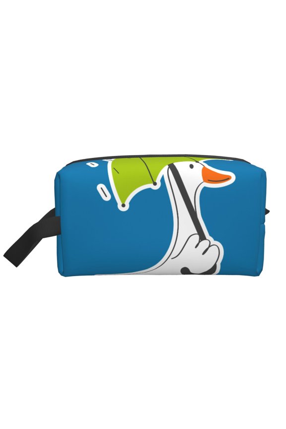 Goose Holding an Umbrella Print Multi-Purpose Storage Bag,Hanging Dopp Kit,Small Toiletry Bag for Traveling for Toiletries, Makeup, and Small Essentials