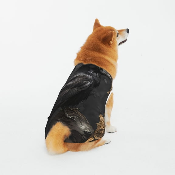 Honeii Gothic Raven Portrait Pattern 100% Cotton Dog Clothes Dog Costumes Doggie Shirts Puppy Shirt Pet Vest Tank Top Cat Tee-3X-Large