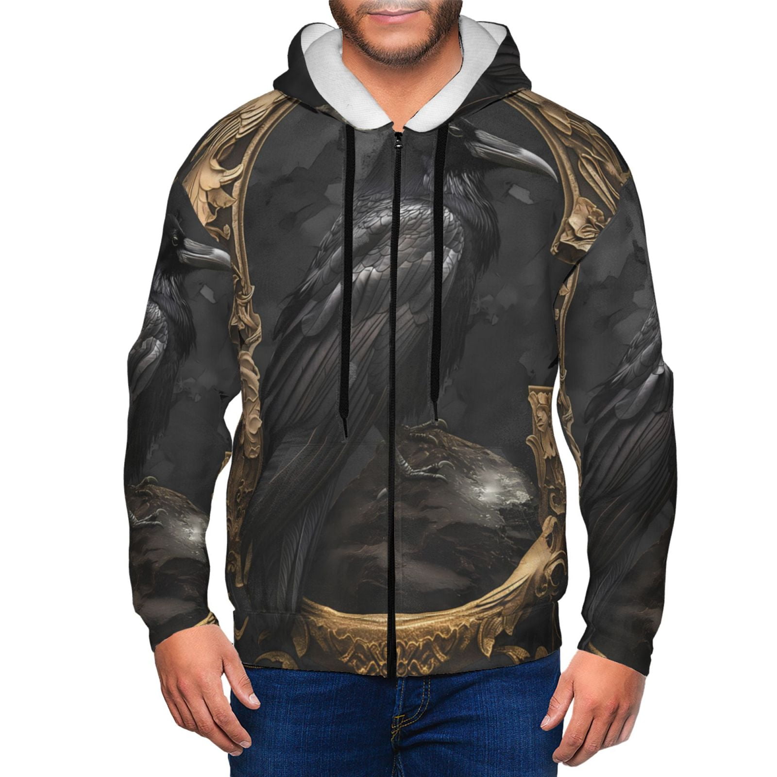 Dolphin Gothic Witch Men's Zip Up Hoodie main image 1