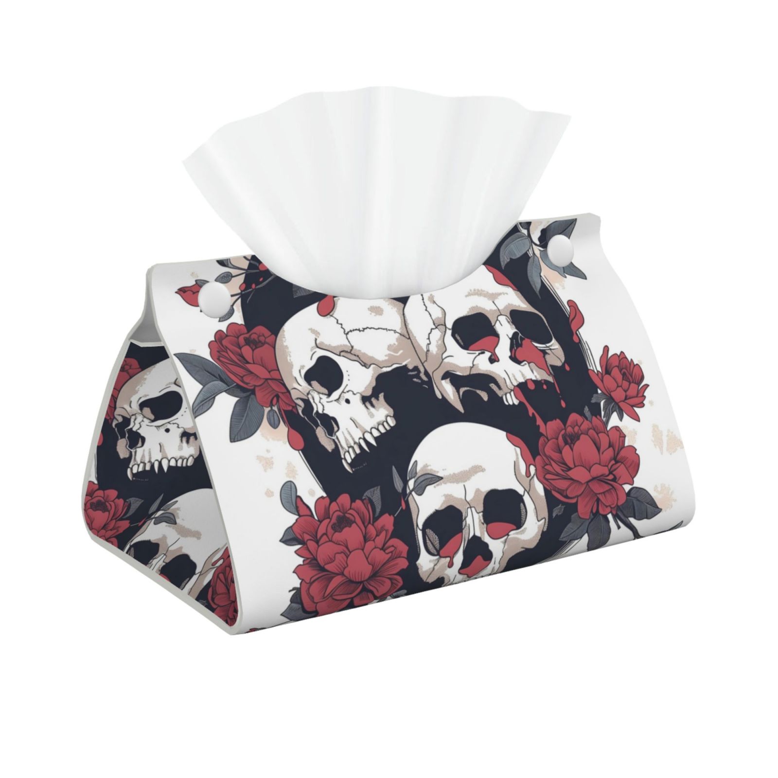 Skull Box With Roses Honeii Gothic Skulls And Roses for Tissue Box Cover/Holder - Covers ...
