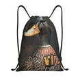 thumbnail image 1 of Honeii Graffiti Cool Duck Print Drawstring Backpack,Drawstring Bags String Backpack Gym Cinch Sack Backpack Sport Bag Draw-Medium, 1 of 6