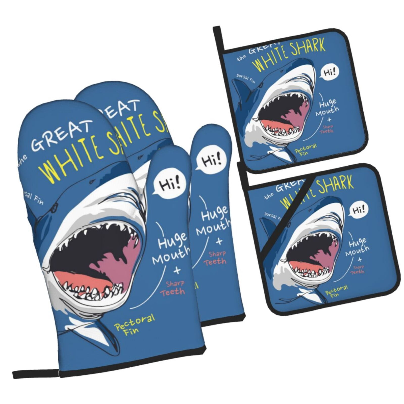 Shark Bath Book & Mitt Set - Color-Changing Vinyl Book With Terry Cloth Wash Mitt For Baby Bath Time