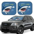 thumbnail image 1 of Honeii Great White Shark Print Foldable Car Sun Shade for Windshield, 2-Piece UV Protection Shade, Protects Car Interior, Ideal for Cars, Trucks, SUVs-Large, 1 of 6