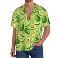 thumbnail image 1 of Honeii Green Avocado for Men's Short-Sleeved Button-Up Collared Shirt Featuring A Pocket, Perfect for Beach Vacations, And Travel Adventures.-3X-Large, 1 of 5