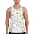 thumbnail image 1 of Honeii Green Blue Avocado Pattern Men's Workout Tank Top Casual Sleeveless Gym Muscle Shirts Bodybuilding Tee-3X-Large, 1 of 7