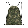 thumbnail image 1 of Honeii Green Camouflage Skull Print Drawstring Backpack,Drawstring Bags String Backpack Gym Cinch Sack Backpack Sport Bag Draw-Small, 1 of 6