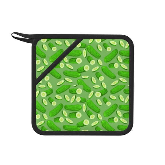 Honeii Green Cucumber for Silicone Trivets for Hot Pots and Pans -Trivet Mat - Heat Resistant Silicone Trivet - Hot Plate Mats