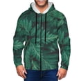 thumbnail image 1 of Honeii Green Leave Fern Print Hoodies for Men, Pullover & Full Zip, Breathable Zip up Hoodie, Sweatshirt-3X-Large, 1 of 5