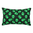 thumbnail image 1 of Honeii Green Monster Pattern Decorative Throw Pillow Case - Elevate Your Couch, Sofa, or Bed with Stylish Home Decor(No pillow core)-14"x20", 1 of 6