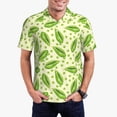 thumbnail image 1 of Honeii Green Peas Print Polo Shirt, A Classic Short-Sleeved, Button-Down Golf Shirt for Men,Mens Polo Shirts Short Sleeve-Small, 1 of 6