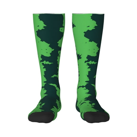 Honeii Green Stripes Of Watermelon Print Long Socks,Novelty Design Socks Gift for Men and Women,Crew Socks,Calf Socks