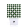 thumbnail image 1 of Honeii Green White Christmas Tree Lumberjack Plaid Print LED Night Light with Light Sensor, Night Lights Plug Into Wall,Ideal for Bedrooms and Hallways-EU, 1 of 7