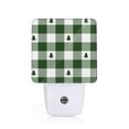 thumbnail image 1 of Honeii Green White Lumberjack Plaid Print LED Night Light with Light Sensor, Night Lights Plug Into Wall,Ideal for Bedrooms and Hallways-UK, 1 of 7