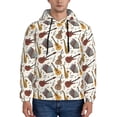 thumbnail image 1 of Honeii Guitar Pattern Mens Hoodies Men's Loose Sleeve Sweatshirt,Pullover Hooded Sweatshirt for Men,Essentials Hoodie-Small, 1 of 7