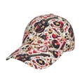 thumbnail image 1 of Honeii Guitar Skull rock Print Hat, Women's Baseball Hat Unisex Fit, Baseball Cap,Adjustable One Size, 1 of 6
