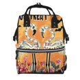 thumbnail image 1 of Honeii Halloween Flamingos Pattern Mummy Diaper Bag Backpack Durable Maternity Baby Nappy Casual Shoulder Bags Travel Hiking Outdoor Pack, 1 of 6