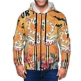 thumbnail image 1 of Honeii Halloween Flamingos Print Hoodies for Men, Pullover & Full Zip, Breathable Zip up Hoodie, Sweatshirt-Large, 1 of 5