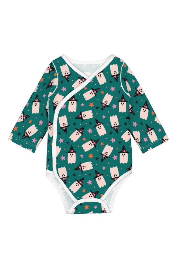Halloween Ghosts for Baby Long Sleeve Bodysuits One-piece 100% Organic Cotton for Infant Baby Boys and Grils, Unisex-12 Months