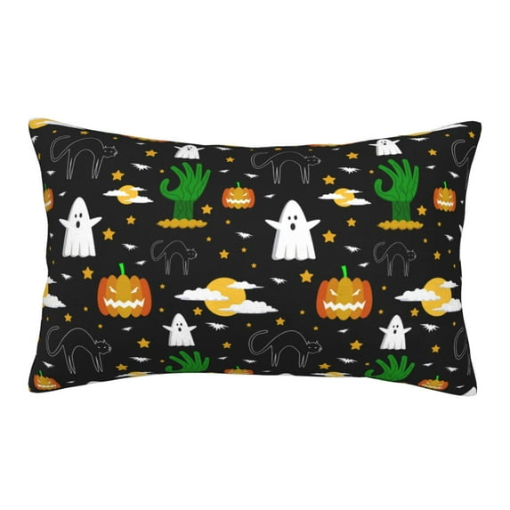 Honeii Halloween Pattern Decorative Throw Pillow Case - Elevate Your Couch, Sofa, or Bed with Stylish Home Decor-16"x24"