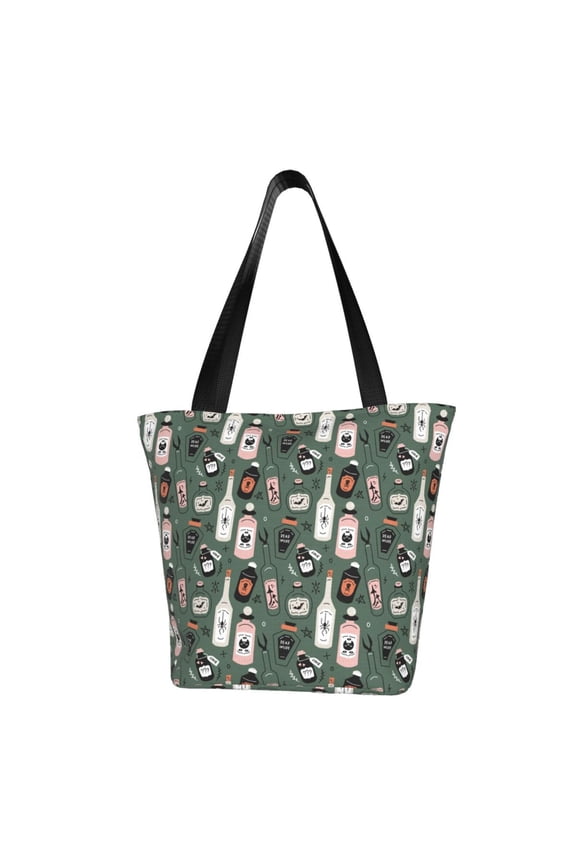Halloween Potions Print Women Top Handle Satchel Handbags,Fashion Handbag,Messenger Tote Bag Purse for Women,Shoulder Bag Handbag for Travel, Work