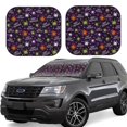 thumbnail image 1 of Honeii Halloween Print Foldable Car Sun Shade for Windshield, 2-Piece UV Protection Shade, Protects Car Interior, Ideal for Cars, Trucks, SUVs-Large, 1 of 6