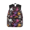 thumbnail image 1 of Honeii Halloween Skeleton Print School Backpack,Casual Lightweight Travel Rucksack Daypack,Backpacks for College High, 1 of 6