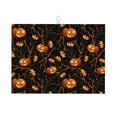 thumbnail image 1 of Honeii Halloween With Pumpkins Print Kitchen Drying Mat Coffee Bar Mat Hide Stain Coffee Maker Mat for Countertops Coffee Pot Dish Drying Mat, 1 of 7