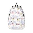 thumbnail image 1 of Honeii Hand Drawn Rabbit Print Canvas College Laptop Backpack, Durable Rucksack Travel Notebook Bag School Backpack Book Bag for Men Women-Small, 1 of 7