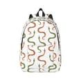thumbnail image 1 of Honeii Hand Drawn Snake Print Canvas College Laptop Backpack, Durable Rucksack Travel Notebook Bag School Backpack Book Bag for Men Women-Small, 1 of 7