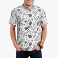 thumbnail image 1 of Honeii Hand Drawn Snake print Polo Shirt, a classic short-sleeved, button-down golf shirt designed for men4X-Large, 1 of 6