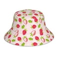 Honeii Hand Drawn Strawberry for Unisex Bucket Hat Waterproof Rain Hat