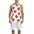 thumbnail image 1 of Honeii Hand Drawn Strawberry print basktball shirt for men and women, Unisex basketball jersey for Theme party-4X-Large, 1 of 6