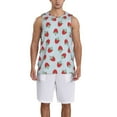 thumbnail image 1 of Honeii Hand Drawn Strawberry print basktball shirt for men and women, Unisex basketball jersey for Theme party-4X-Large, 1 of 6