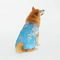 Honeii Hanging Orchids Floral Blue Pattern 100 Cotton Dog Clothes Dog