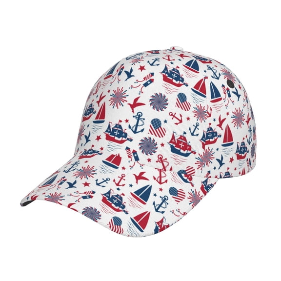 Honeii Happy Columbus Day Print Hat, Women's Baseball Hat Unisex Fit, Baseball Cap,Adjustable One Size