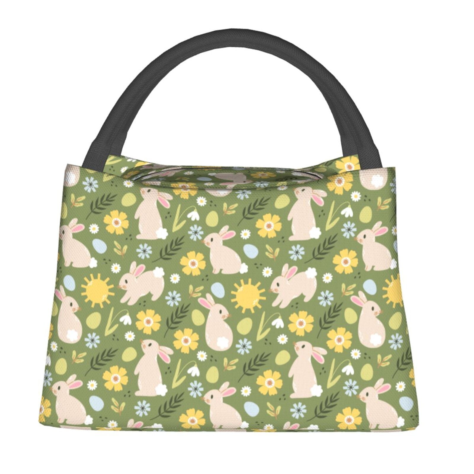 Honeii Happy Easter Print Cooler Bag Insulated, Large Leakproof Soft