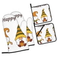 thumbnail image 1 of Honeii Happy Fall Pattern Oven Mitts and Pot Holders, Silicone Oven Gloves,500 F Heat Resistant Oven Mitts Sets, 4PCS, 1 of 6
