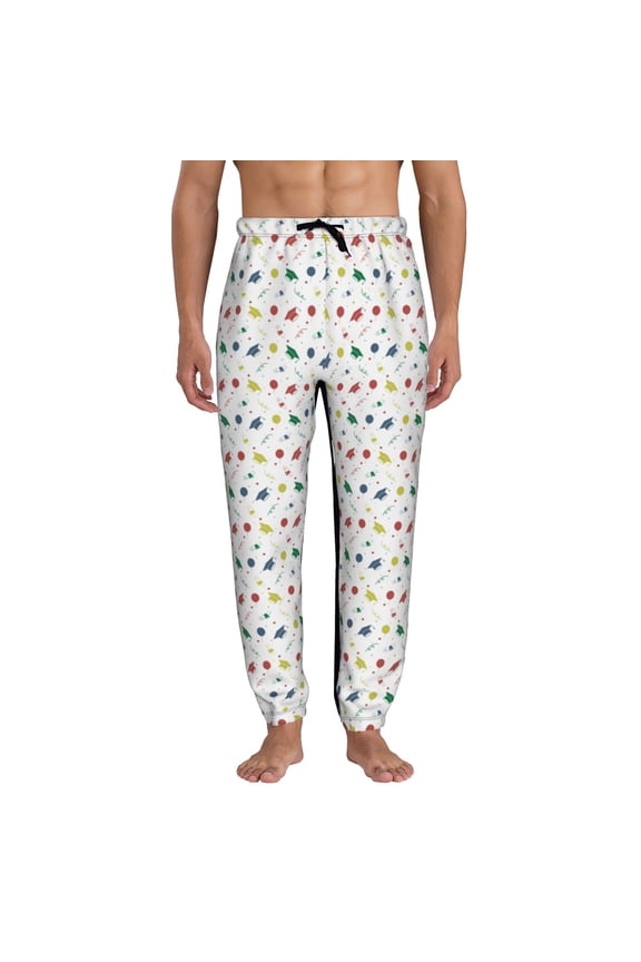 Happy Graduation Print Mens Jogger Sweatpants, Men's Lounge Pants with Pockets-Medium