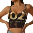 thumbnail image 1 of Honeii Happy New Year 2025 B Patten Workout Crop Tank Top for Women Yoga Tank Tops Athletic Sports Shirts Exercise Undershirts,Sports Bra,Sports vest-X-Large, 1 of 8