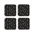 thumbnail image 1 of Honeii Happy Skeletons Dancing Print Leather Coaster Set of 4, Ideal for Safeguarding Your Furniture from Drinks Spills and Effortless Cleanup-Square, 1 of 6